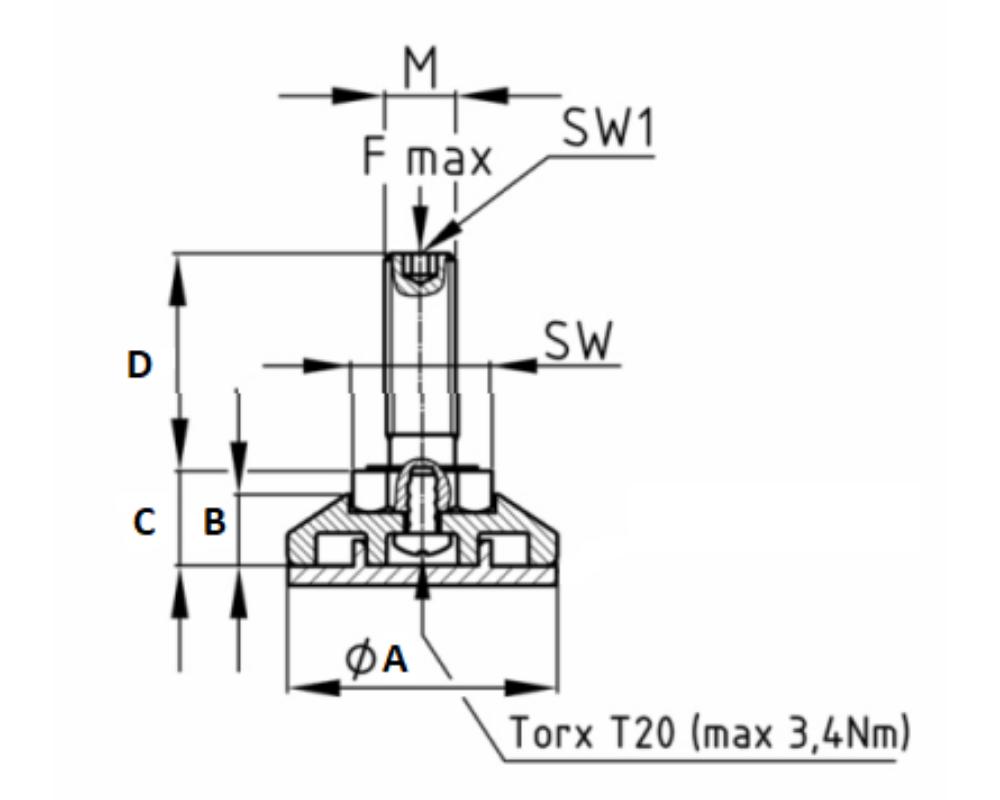 Plano técnico referencia 341F