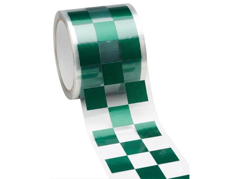 Cuadrados de poliéster verde
